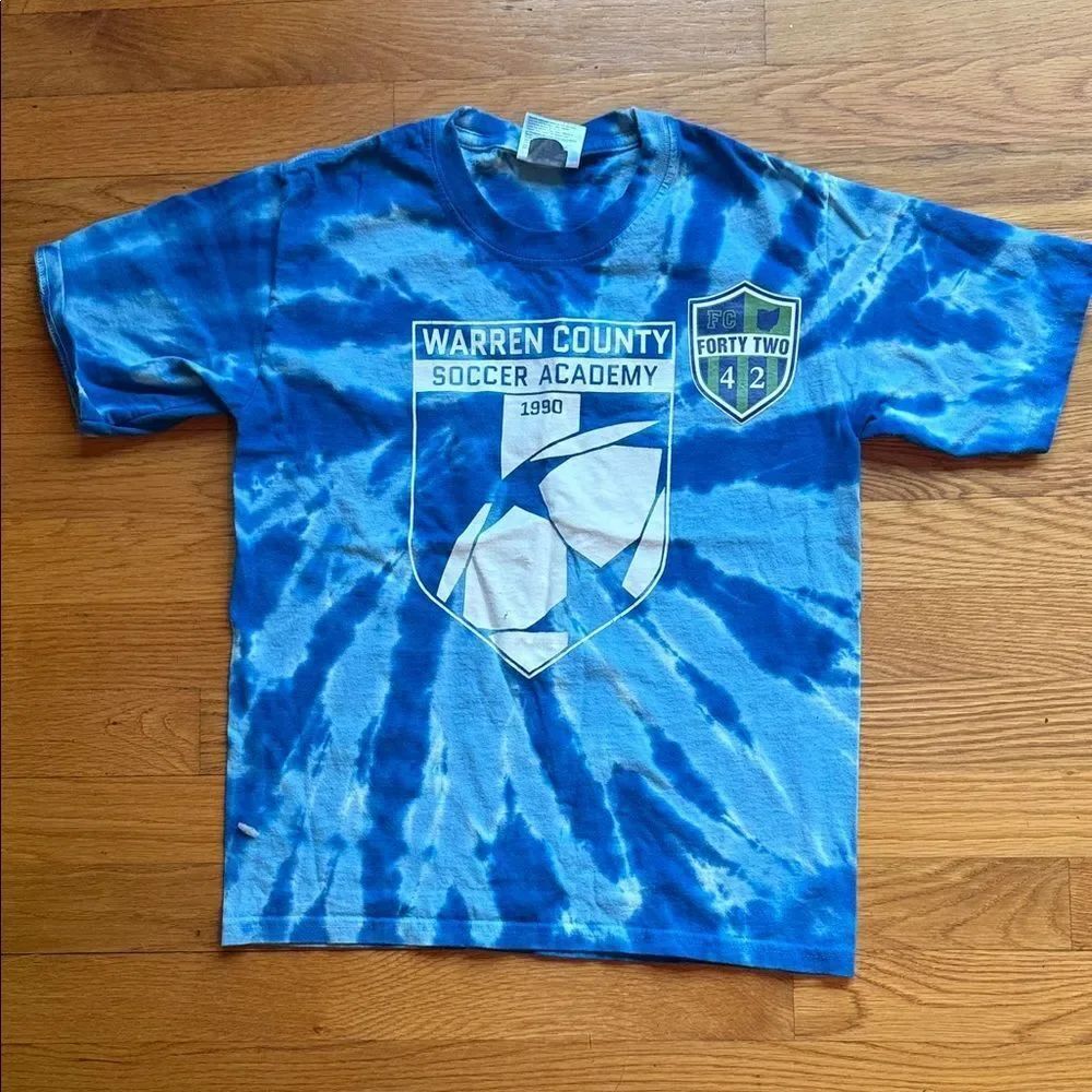 Gildan Blue Tie-Dye Warren County Soccer Academy Tee!